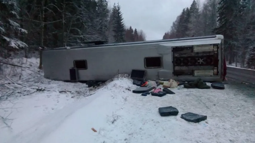 Пры ДТЗ з беларускім аўтобусам на Пскоўшчыне шпіталізаваныя 11 чалавек