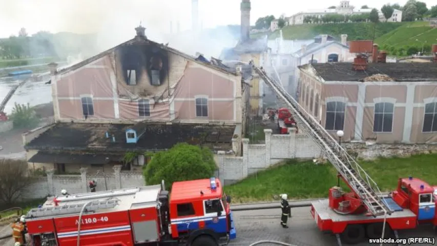 У Гродне гарэў былы палац Сапегаў, помнік архітэктуры XIX стагоддзя