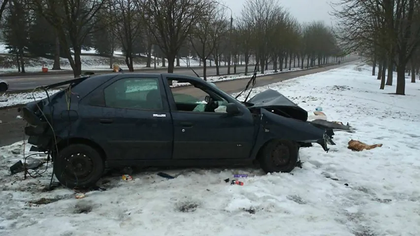 П’яны кіроўца “Сітраена” разбіўся ў мінскай Курасоўшчыне