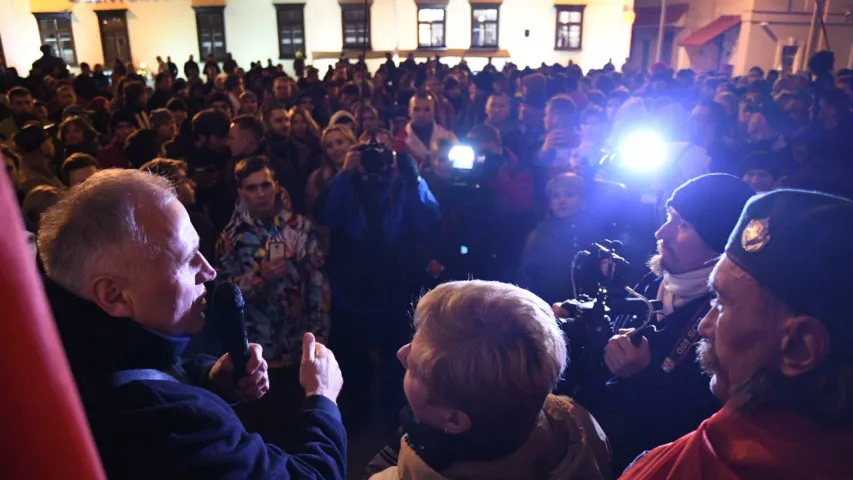 Акцыя на плошчы Свабоды ў Мінску. Фотарэпартаж