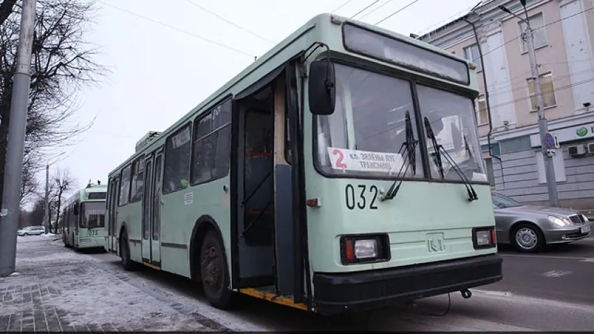 У Магілёве ў "час пік" на паўтары гадзіны спыніліся тралейбусы