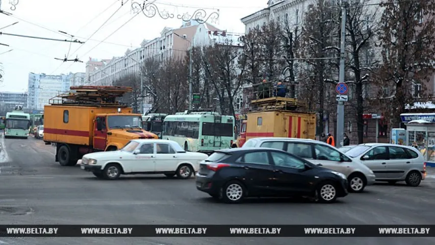 У Магілёве ў "час пік" на паўтары гадзіны спыніліся тралейбусы