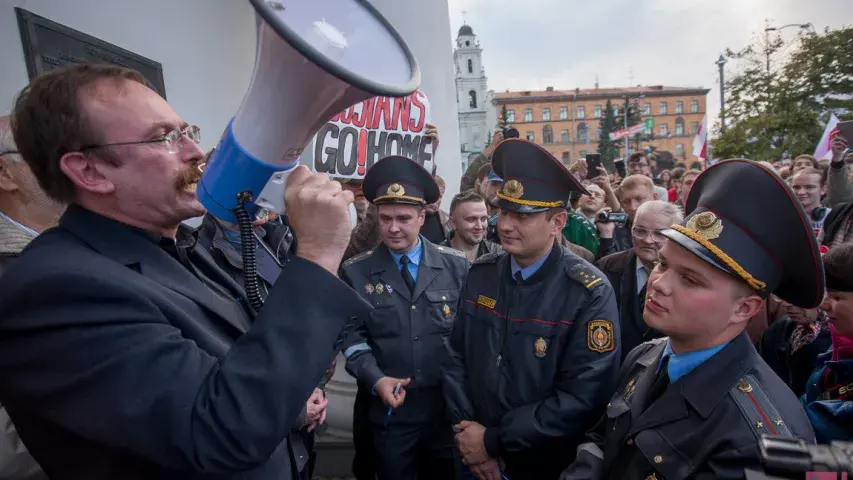 Акцыя супраць расійскай ваеннай базы ў Мінску ― фотарэпартаж