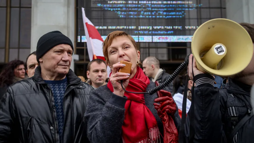 Як праходзіла першамайскае шэсце ў Мінску (фотарэпартаж)