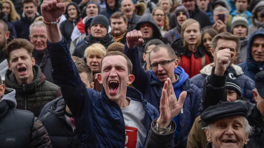 Як праходзіла першамайскае шэсце ў Мінску (фотарэпартаж)