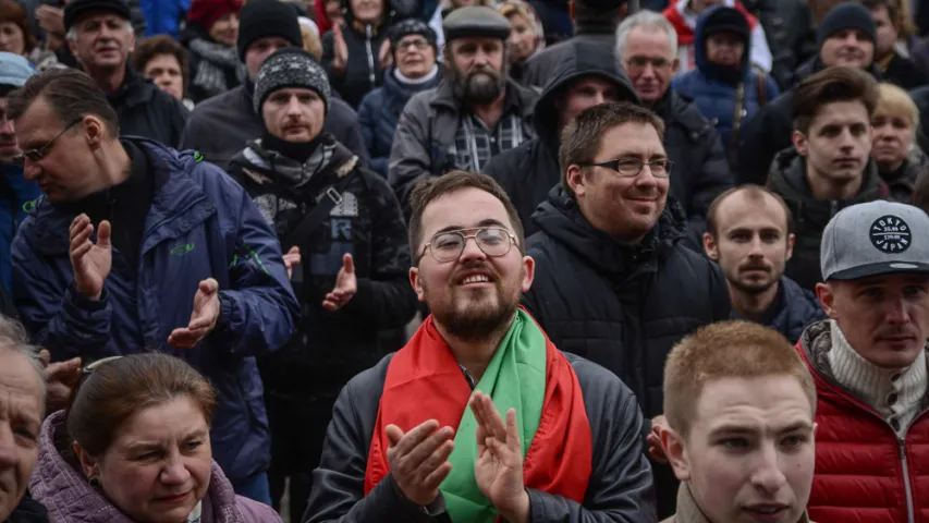 Як праходзіла першамайскае шэсце ў Мінску (фотарэпартаж)