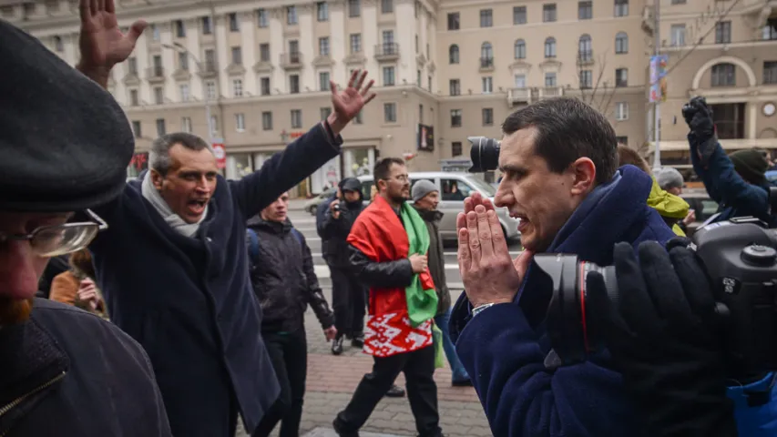 Як праходзіла першамайскае шэсце ў Мінску (фотарэпартаж)