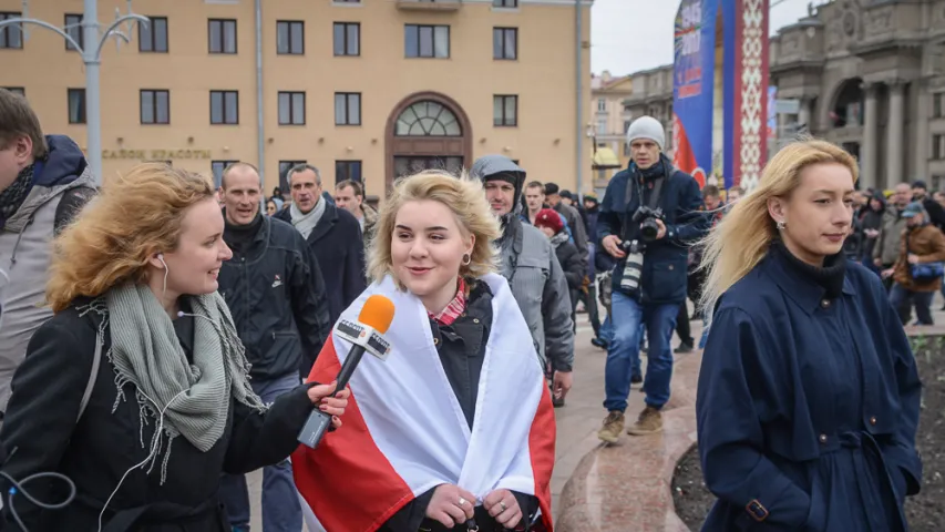 Як праходзіла першамайскае шэсце ў Мінску (фотарэпартаж)