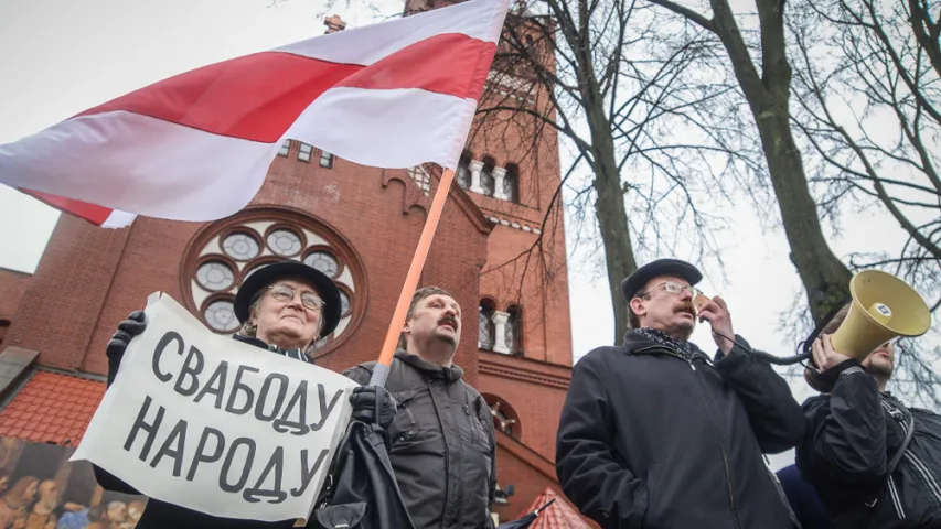 Як праходзіла першамайскае шэсце ў Мінску (фотарэпартаж)