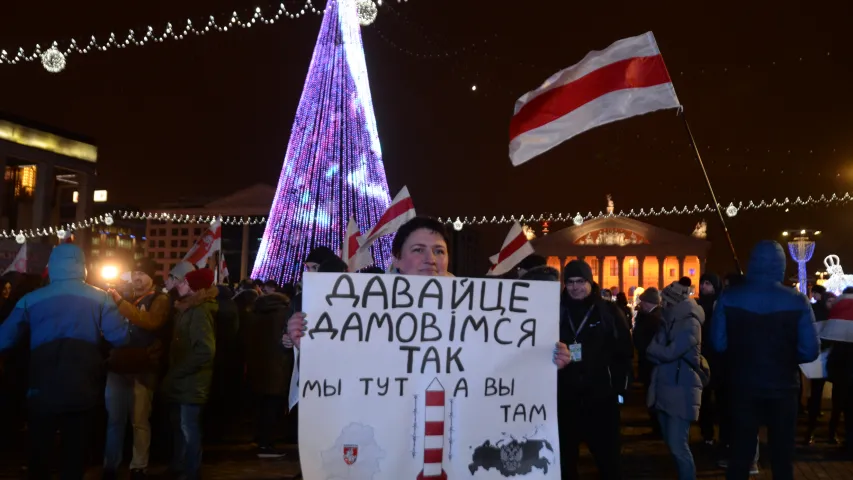 Як у Мінску пратэставалі супраць інтэграцыі Беларусі з Расіяй. Фотарэпартаж