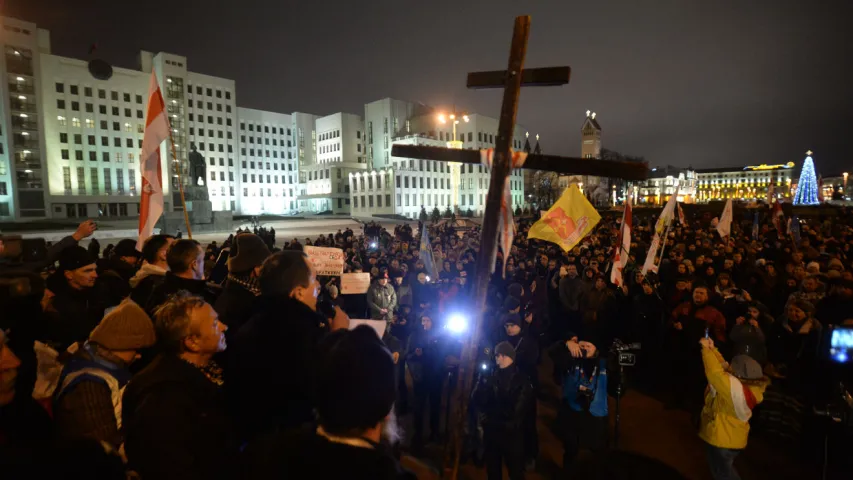 Як у Мінску пратэставалі супраць інтэграцыі Беларусі з Расіяй. Фотарэпартаж