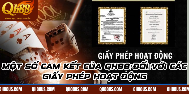 Một số cam kết của QH88 đối với các giấy phép hoạt động